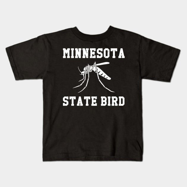 Minnesota Mosquito State Bird Kids T-Shirt by tanambos